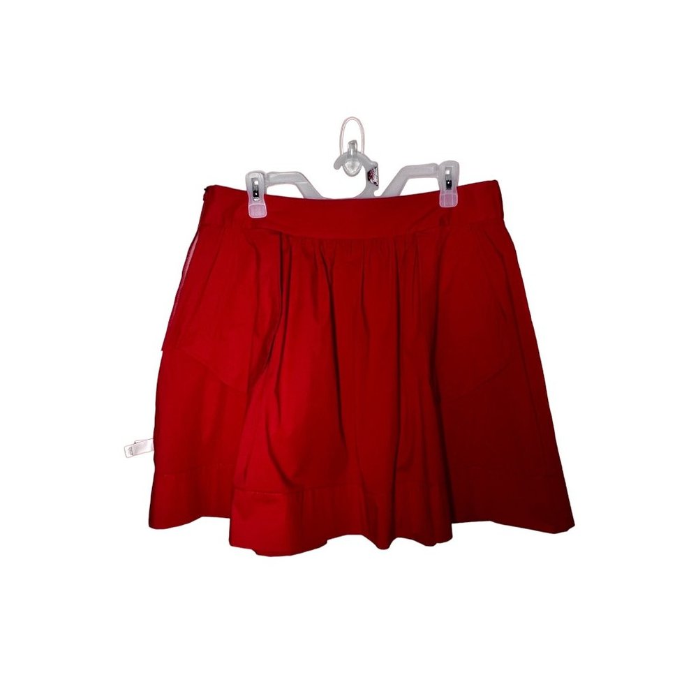 NWT Banana Republic A-Line imperial red short flowy skirt side pockets size 12 - Picture 14 of 16